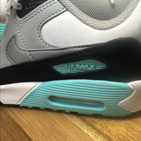 Nike Air Max Youth 6 1/2 black white aqua gray athletic shoe - Picture 5 of 7
